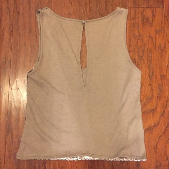 Threads 4 Thought Silver Sequin Top – Size S - Picture 2 of 6